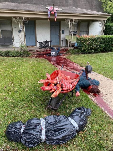 Well you're in luck, because here. Bloke's gory murder scene Halloween display so realistic the police are called - Daily Star