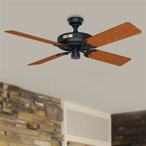 The contractor replaced my lovely hunter fan and light with a hunter fan with a candlerabra bulb fitter which came with that fan. Hunter Original Ceiling Fan: 52″ (Black) - Lumera Living