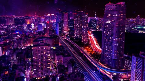 Free for commercial use no attribution required high quality images. Cityscape Skyscraper Pink Lights Buildings 4k, HD Artist ...