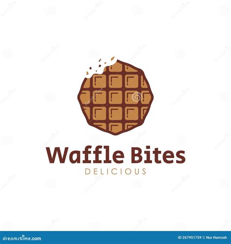 Delicious Belgian Waffle Logo Template Stock Vector Illustration Of