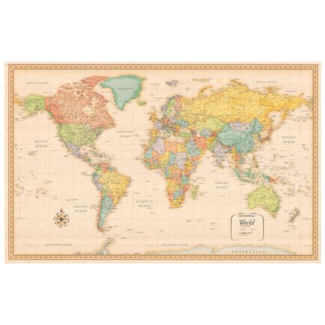 Maps International Giant World Wall Map Mega Map Of The World Poster