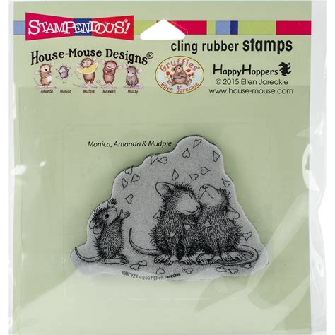 stampendous house mouse cling stamp 4 75 x 4 5
