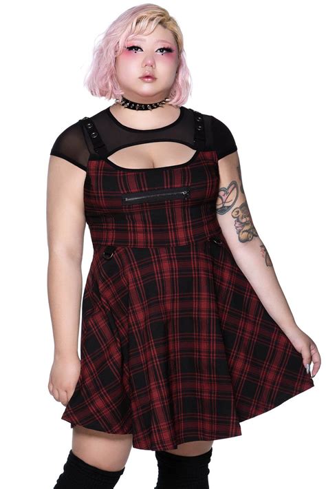 Slayonce Skater Dress [plus] Alternative Outfits Plus Size Goth Alternative Dress