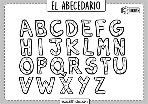 Abecedario Para Colorear Abc Fichas F