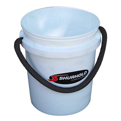 5 Gal White Bucket With Rope Handle 2451 The Home Depot
