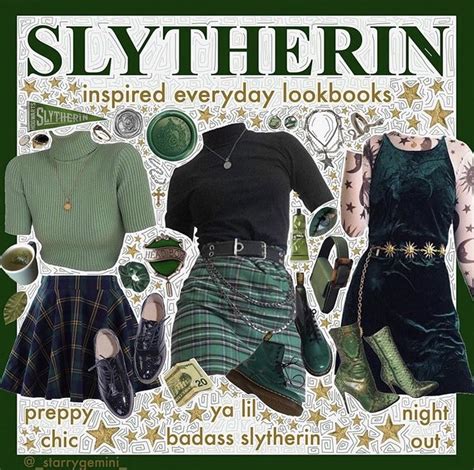 Pin By Dany Lara On Looks Slytherin Clothes Hogwarts Outfits
