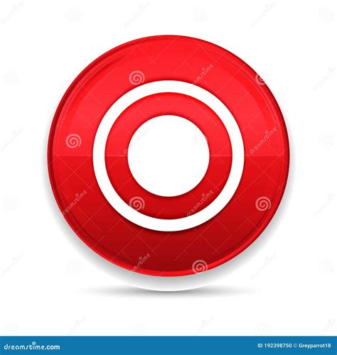Record Icon Shiny Luxury Design Red Button Vector Stock Vector