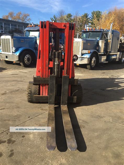 Forklift Hyster 10 000 Lb Fork Lift With High Reach And Long Forks