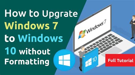 How To Upgrade Windows 7 To 10 Without Formatting Youtube