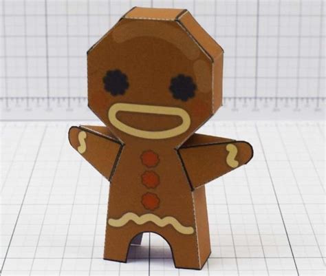 Papermau Christmas Time Gingerbread Guy Paper Toy By Fold Up Toys