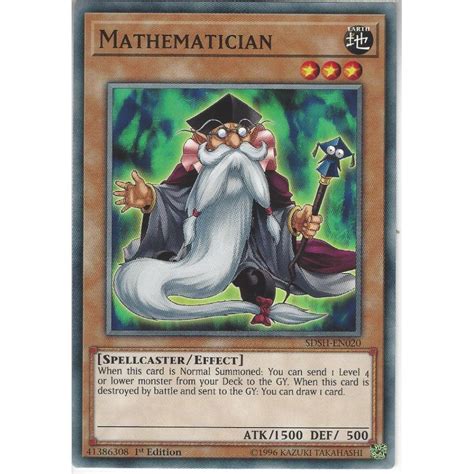 Yu Gi Oh Trading Card Game Sdsh En020 Mathematician 1st Edition