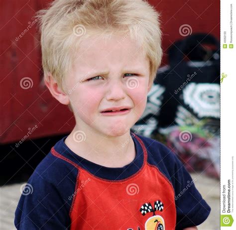 Adorable Toddler Boy Crying Stock Image Image Of Toddler Blue 43350133