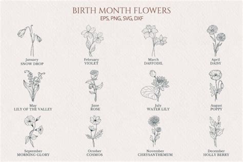 Birth Flowers For Each Month Tattoos Best Flower Site