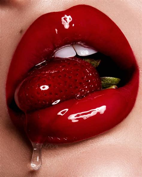 Vlada Haggerty “strawberry Season 🍓 Beautiful Lips” Lips Drawing Red Lips Makeup Look Lip