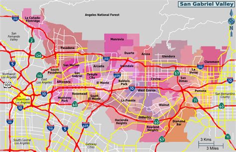 San Gabriel Valley Zip Code Map Map