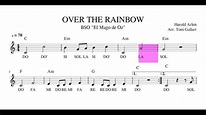 OVER THE RAINBOW. Partitura + playalong (C instrument, flauta, violín ...