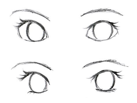 Easy Anime Eyes Drawings How To Draw Simple Anime Eyes Steps With