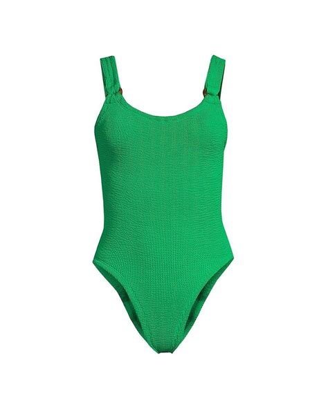 Hunza G Domino One Piece Swimsuit In Green Lyst