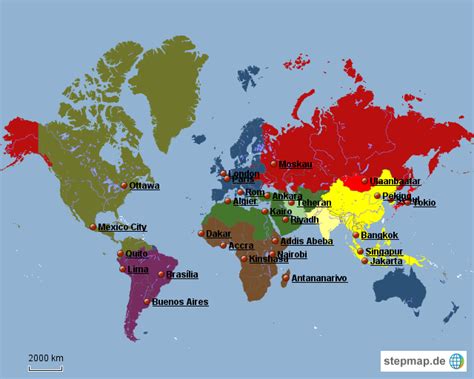 Stepmap Karte Welt 001 Landkarte Für Welt