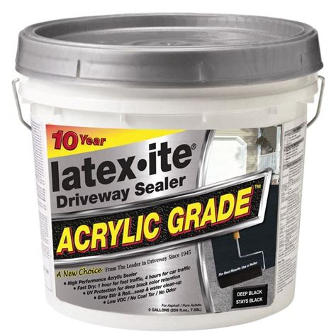 Applying sealer to a driveway is not difficult, and in most cases a standard residential driveway can be sealed in less than a day. Latex-ite 2 Gal. Acrylic-Grade Driveway Sealer-31766 - The ...