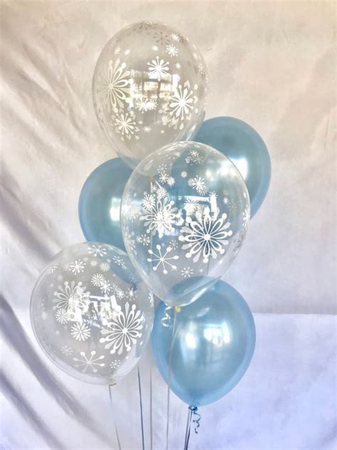 Snowflake Balloons Snowflake And Pearl Blue Balloons Onederland