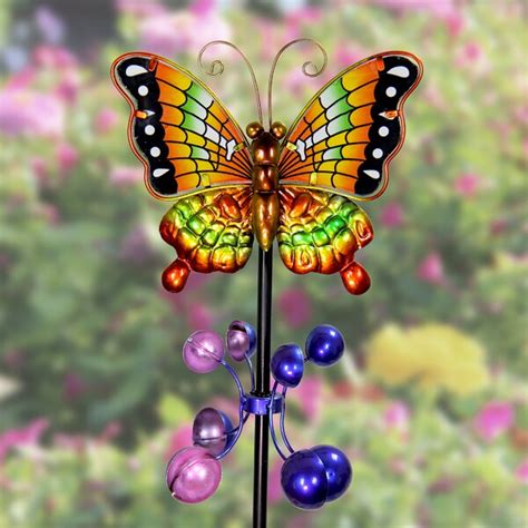 Exhart Metal Butterfly Wind Spinner Garden Stake Wayfair