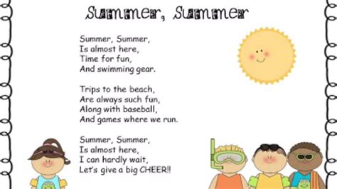 Summer Poems For Kids