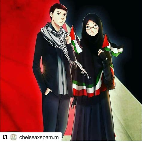 Pin Oleh Hafizhah Nisa Di Couple Muslim Art Kartun Pasangan Animasi