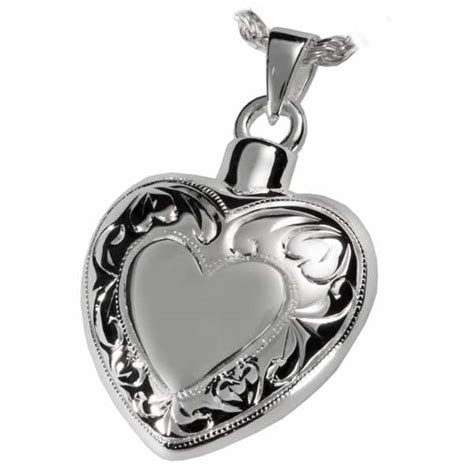 We have beautifully crafted necklaces with ashes that can not only be. Sterling Silver Double Etched Heart Pendant For Pet ...