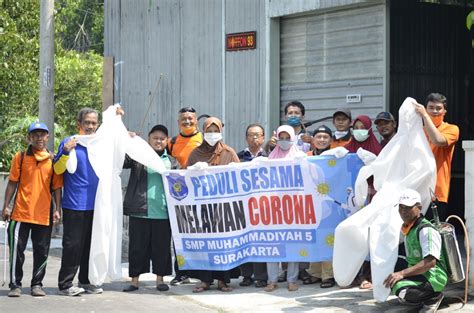 Guru Smp Muh 5 Gelar Aksi Sosial Pencegahan Corona Muhammadiyah Solo