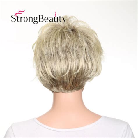 Vogue Light Blonde Mix Short Curly Wavy Women Natural Daily Life Full Wig Hair Ebay
