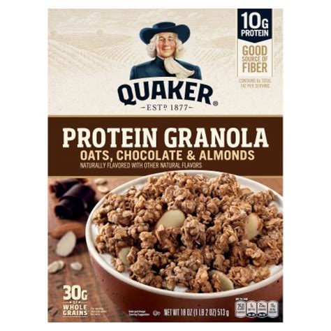 Quaker Oats Chocolate Almonds Protein Granola Oz Kroger