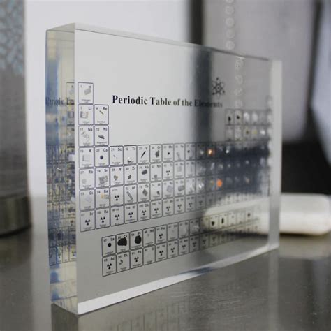 Glass Periodic Table With Real Elements