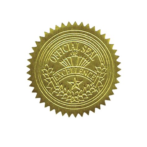 Buy Geographics Gold Foil Award Certificate Seals Embossed Official