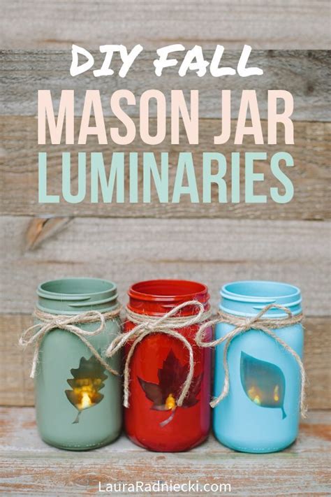 Reversible 2 In 1 Diy Fall Mason Jars Easy Leaf Luminary Fall Mason