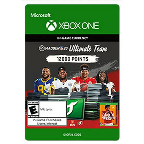 Madden Nfl 20 Ultimate Team 12000 Madden Points Electronic Arts Xbox