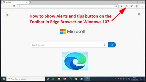 How To Show Alerts And Tips Button On The Toolbar In Edge Browser On