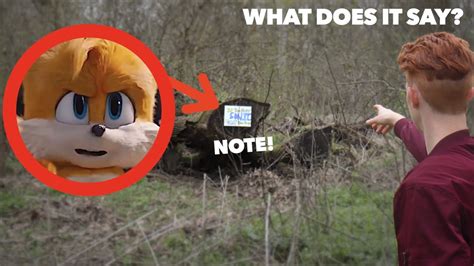 Tails Left Me A Note In Real Life Sonic The Hedgehog Youtube
