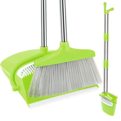 Fgy Broom And Dustpan Set With Extended Handle For Indoor And Pet