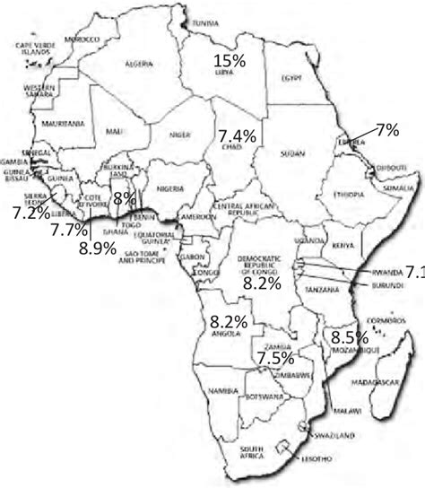 Map Of African Countries With Top Economic Growth Gdp Growth