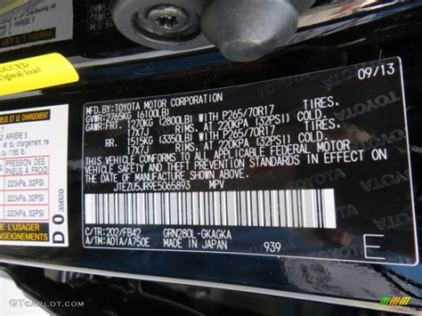 2014 Toyota 4runner Sr5 Color Code Photos
