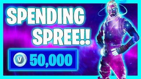 Spending 50000 V Bucks In Fortnite Spending Spree 31 Youtube