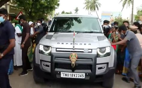 Tamil Nadu Chief Minister Mk Stalin Adds The Land Rover Defender Suv