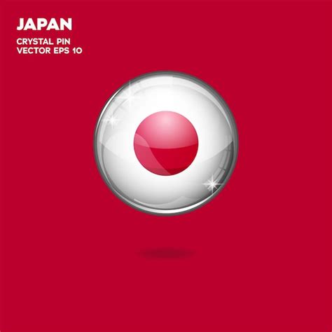 Premium Vector Japan Flag 3d Buttons