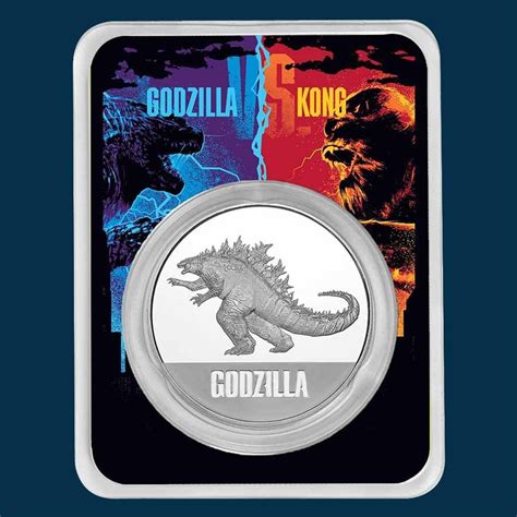 2021 Niue 1 Oz Silver 2 Godzilla Coin Bu In Tep Barnebys