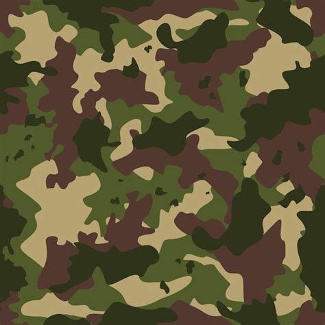 Premium Vector Land Green Army Camouflage Seamless Pattern
