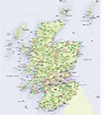 Large Detailed Map Of Scotland With Relief, Roads, Major Cities And ...