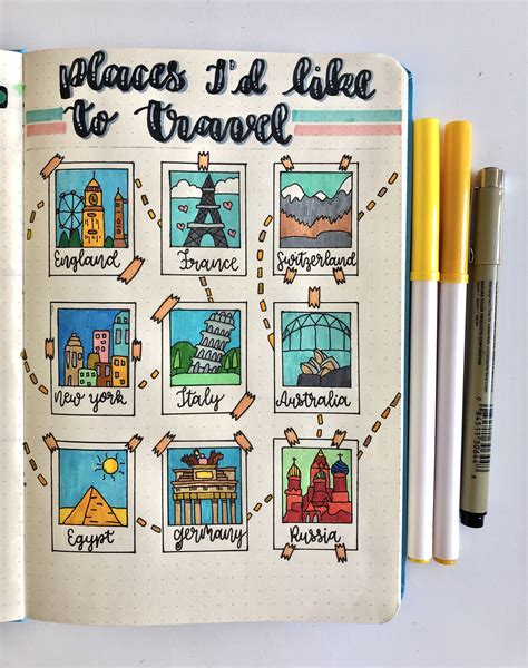 Travel Bucket List Ideas For Your Bujo 💡 Bucket Bujo Ideas List