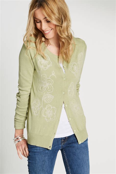 Floral Embroidered Cardigan
