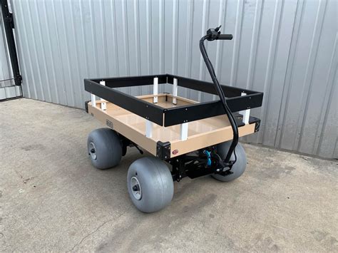 Electric Beach Cart 30 X 40 Deck Single Rails Prim In Proper